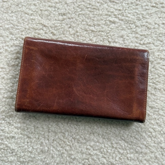 Vintage Golden head handmade cognac leather wallet - Picture 2 of 8